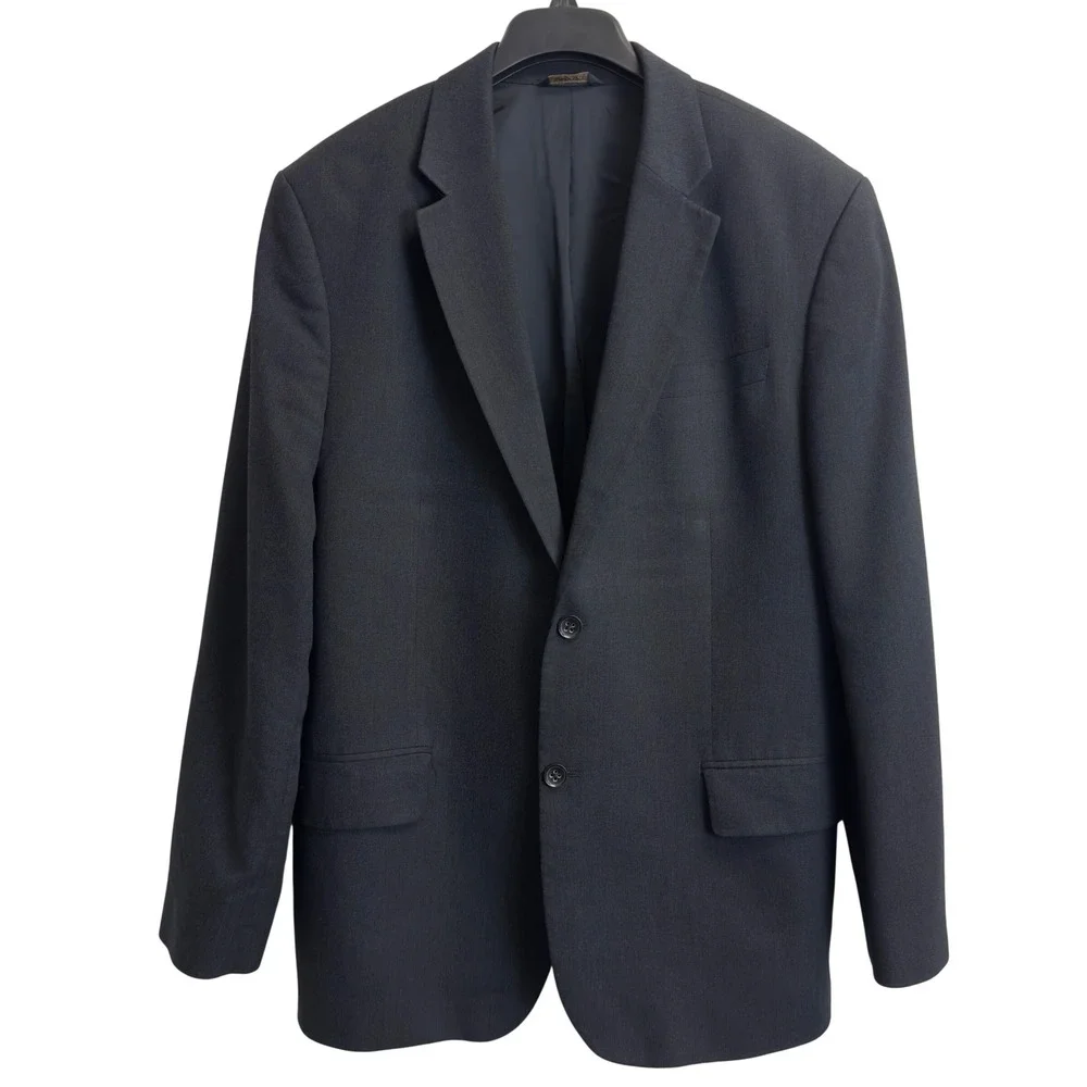 Banana Republic Mens Navy Blue Two Button Blazer Jacket 40R Micro Pattern